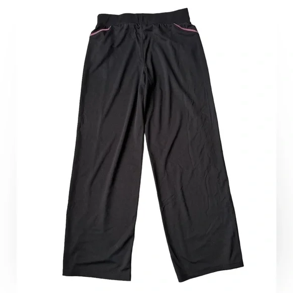 NWT MTA Sport Black Pink Mid Rise Mesh Look Activewear Sweat Pants Women’s Small - Picture 3 of 8